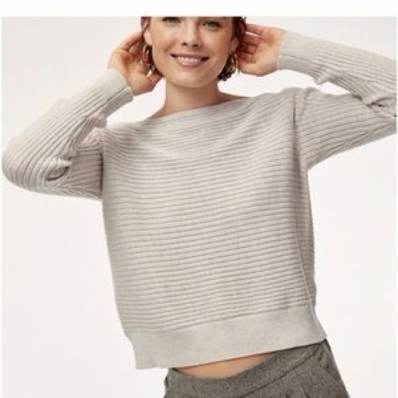 Babaton Sweaters - BABATON Aritzia Luc Sweater Ribbed-knit M boatneck flawless smoke and pet free